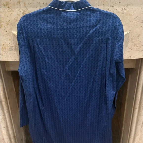 Julia Amory Blue Pareo Set with White Trim - Picture 3 of 8